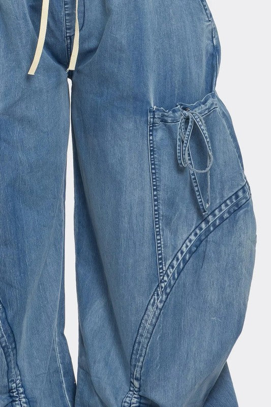 WOMEN FAHION HAREM STYLE DENIM PANTS - PureLove Designs LLC