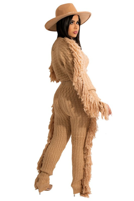 WOMEN FASHUON 2PC SWEATER PANTS SET - PureLove Designs LLC