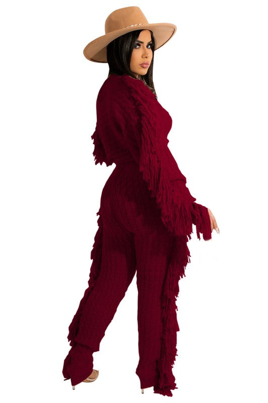 WOMEN FASHUON 2PC SWEATER PANTS SET - PureLove Designs LLC