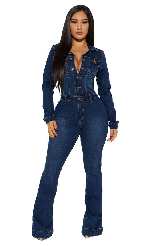 WOMEN DENIM SEXY JUMPSUIT - PureLove Designs LLC