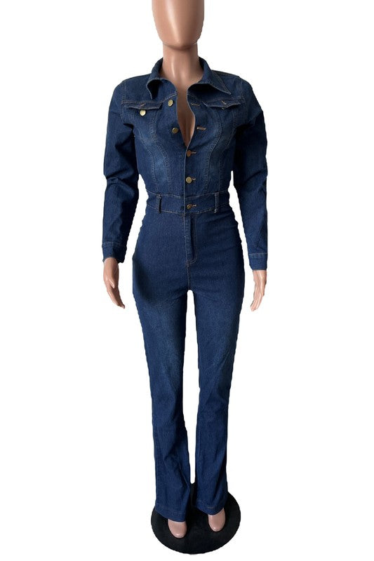 WOMEN DENIM SEXY JUMPSUIT - PureLove Designs LLC