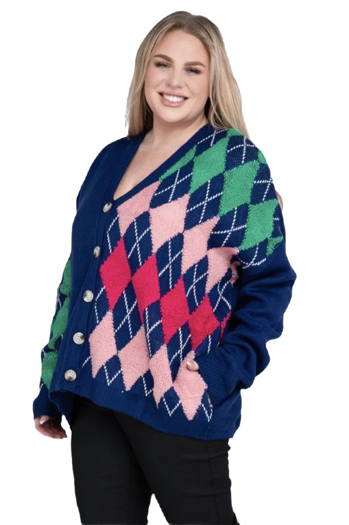 Plus V Neck Button Front Cardigan - PureLove Designs LLC
