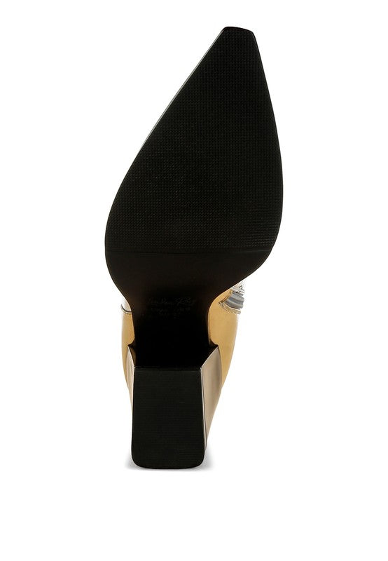 Stemon Three Tone Block Heel Boots - PureLove Designs LLC