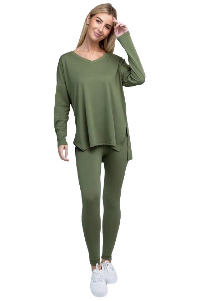 Brushed DTY Microfiber Loungewear Set - PureLove Designs LLC
