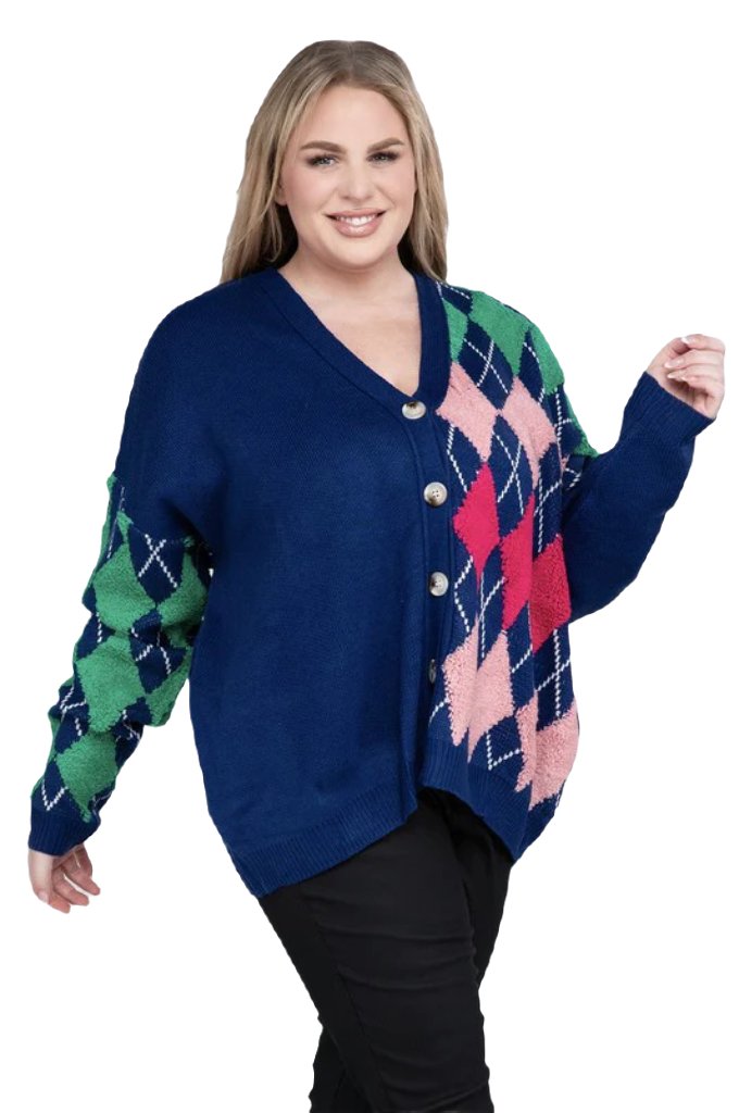 Plus V Neck Button Front Cardigan - PureLove Designs LLC