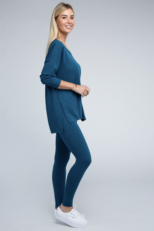 Brushed DTY Microfiber Loungewear Set - PureLove Designs LLC