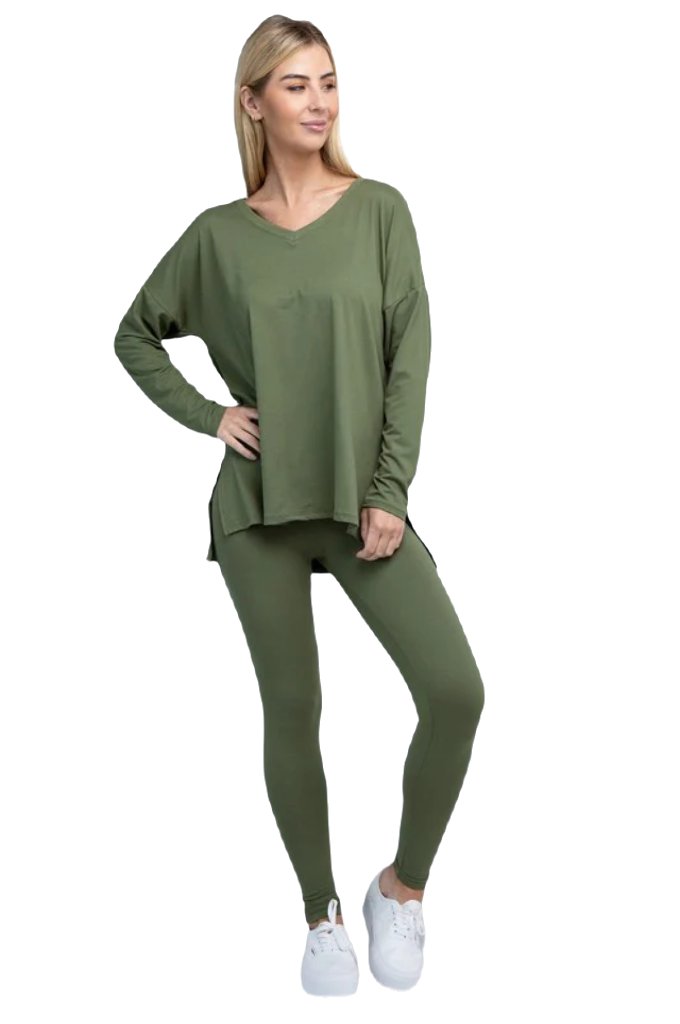 Brushed DTY Microfiber Loungewear Set - PureLove Designs LLC