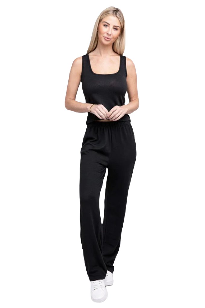Solid Tank Top & Pants & Cardigan - PureLove Designs LLC