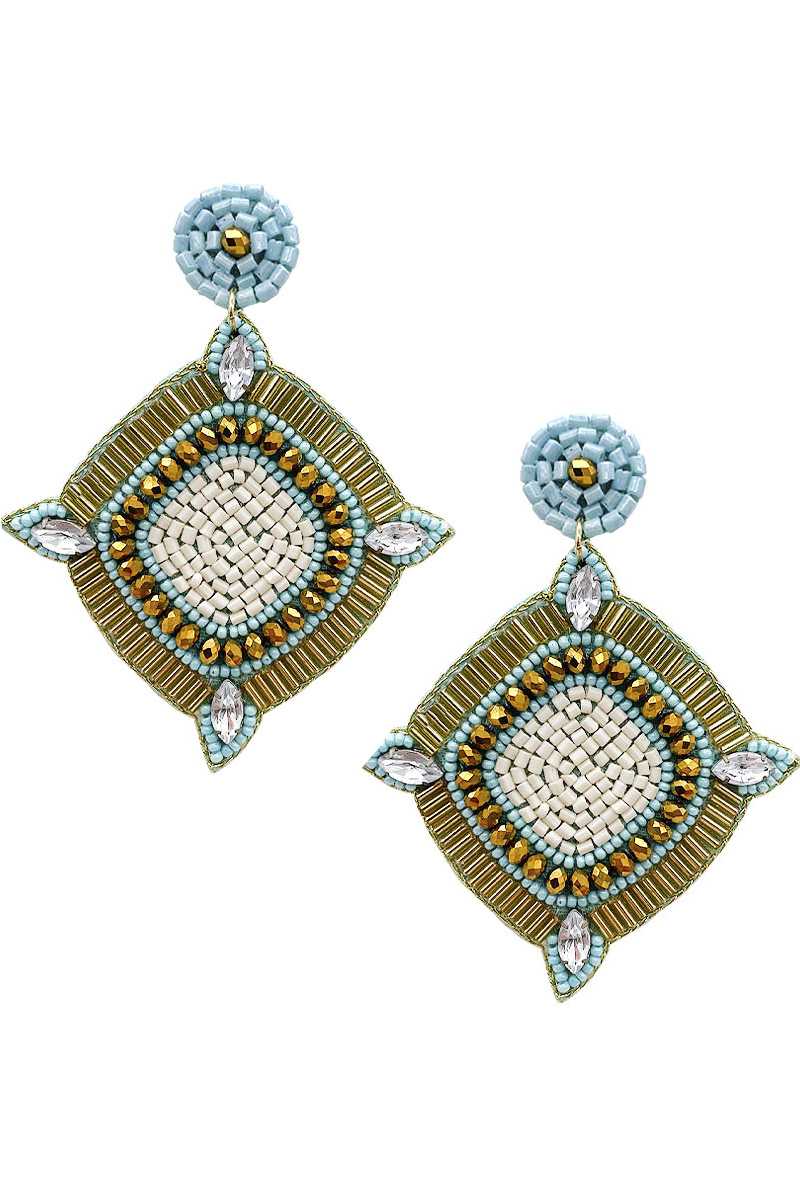 Seed Crystal Bead Dangle Earring - PureLove Designs LLC
