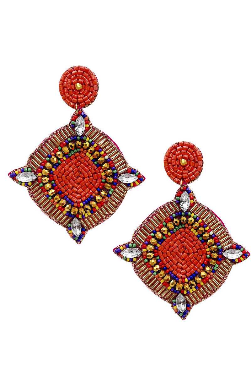 Seed Crystal Bead Dangle Earring - PureLove Designs LLC