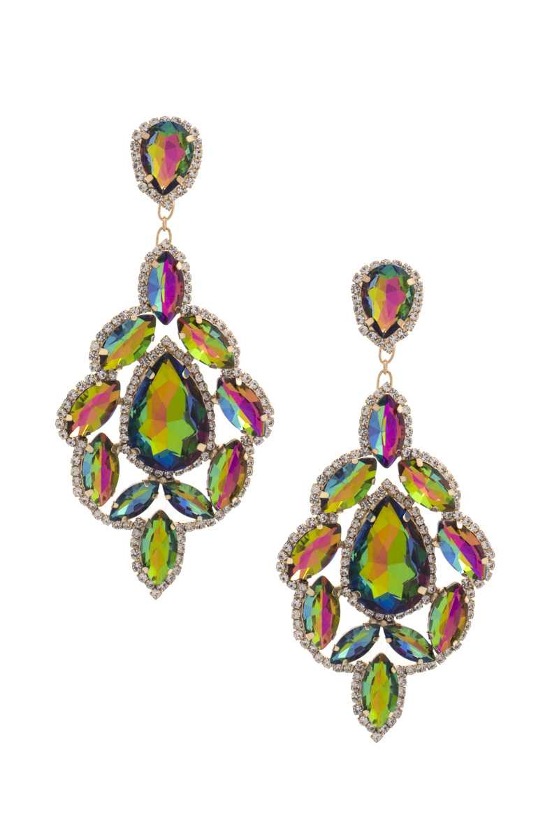 Teardrop Rhinestone Dangle Earring - PureLove Designs LLC