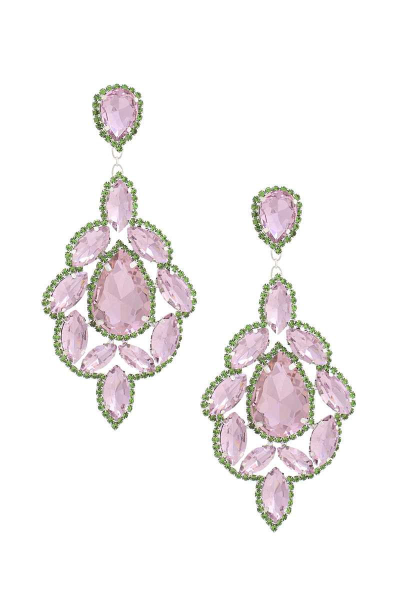 Teardrop Rhinestone Dangle Earring - PureLove Designs LLC