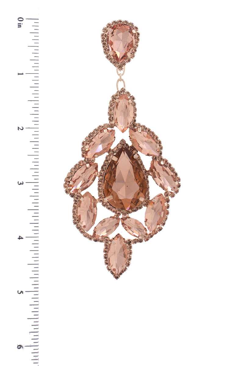 Teardrop Rhinestone Dangle Earring - PureLove Designs LLC