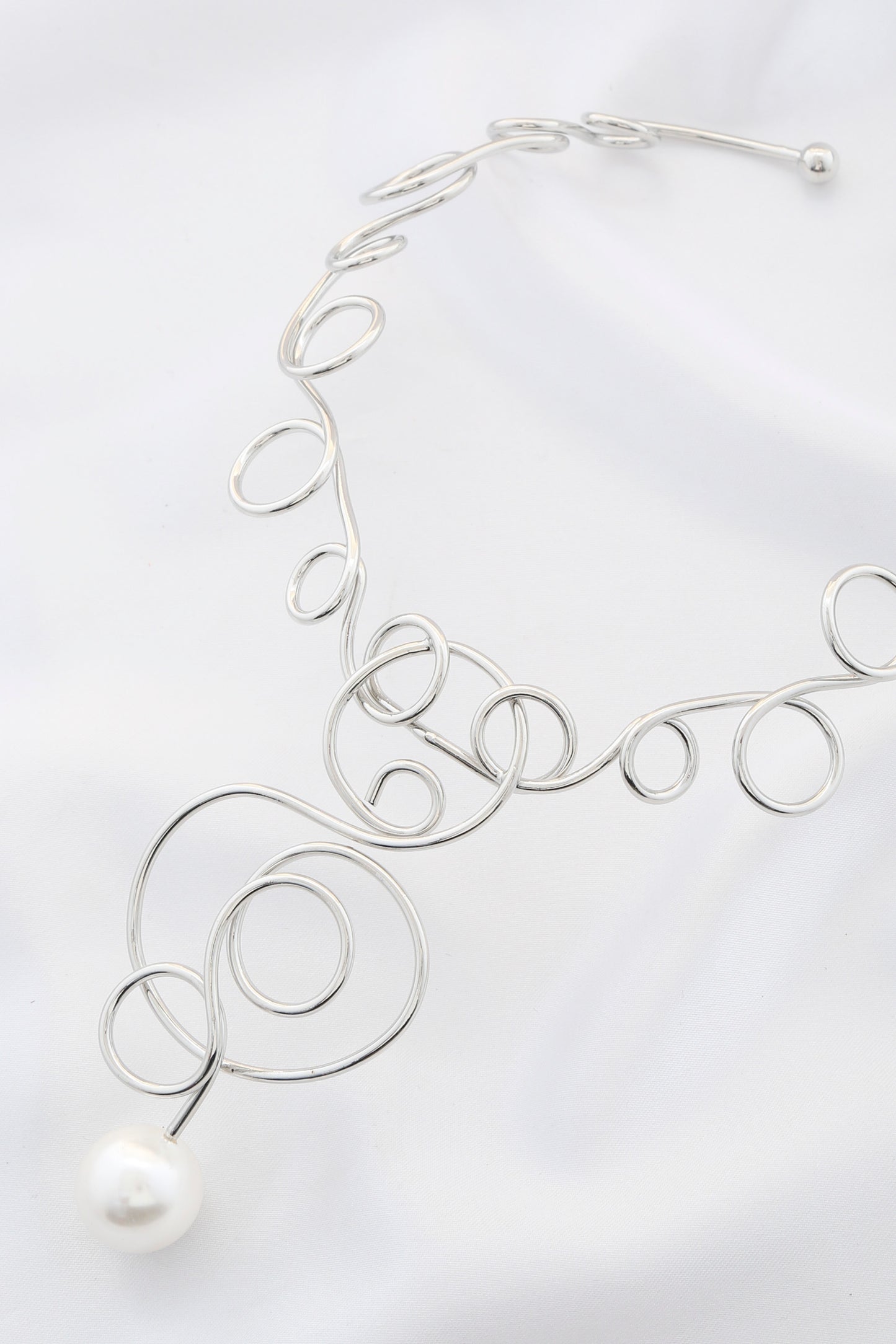 Pearl Swirl Metal Necklace - PureLove Designs LLC