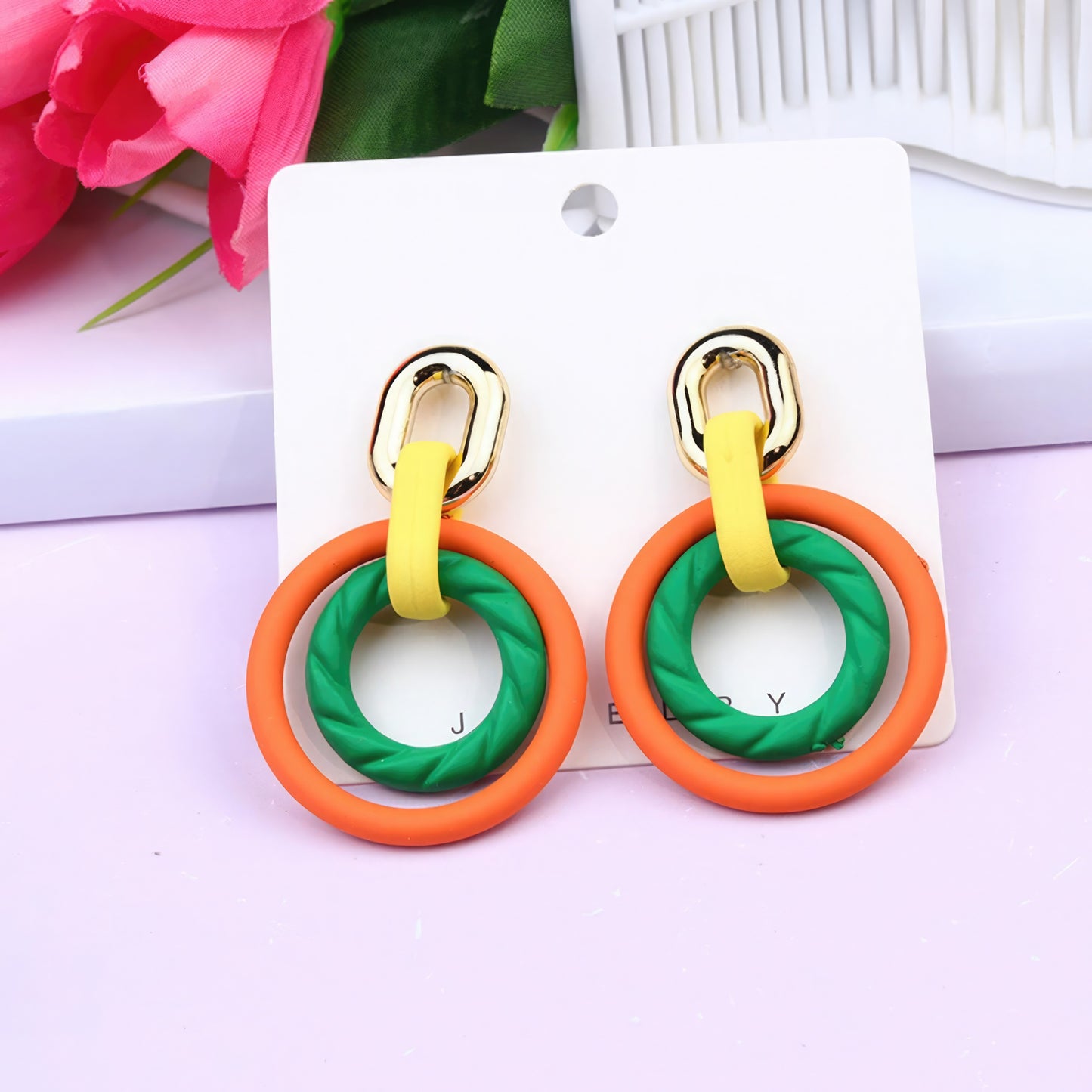 Smooth Texture Round Dangle Earring - PureLove Designs LLC