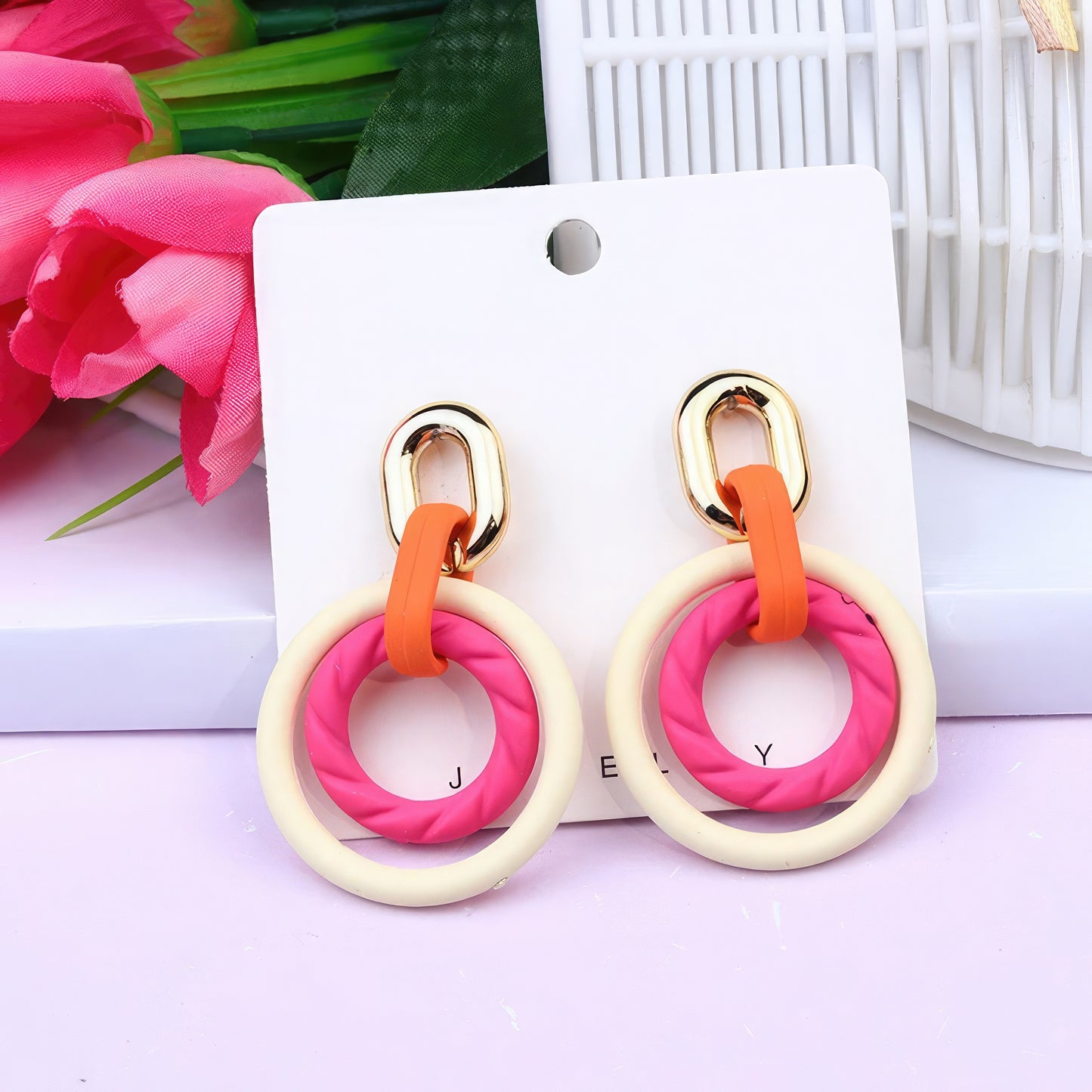 Smooth Texture Round Dangle Earring - PureLove Designs LLC