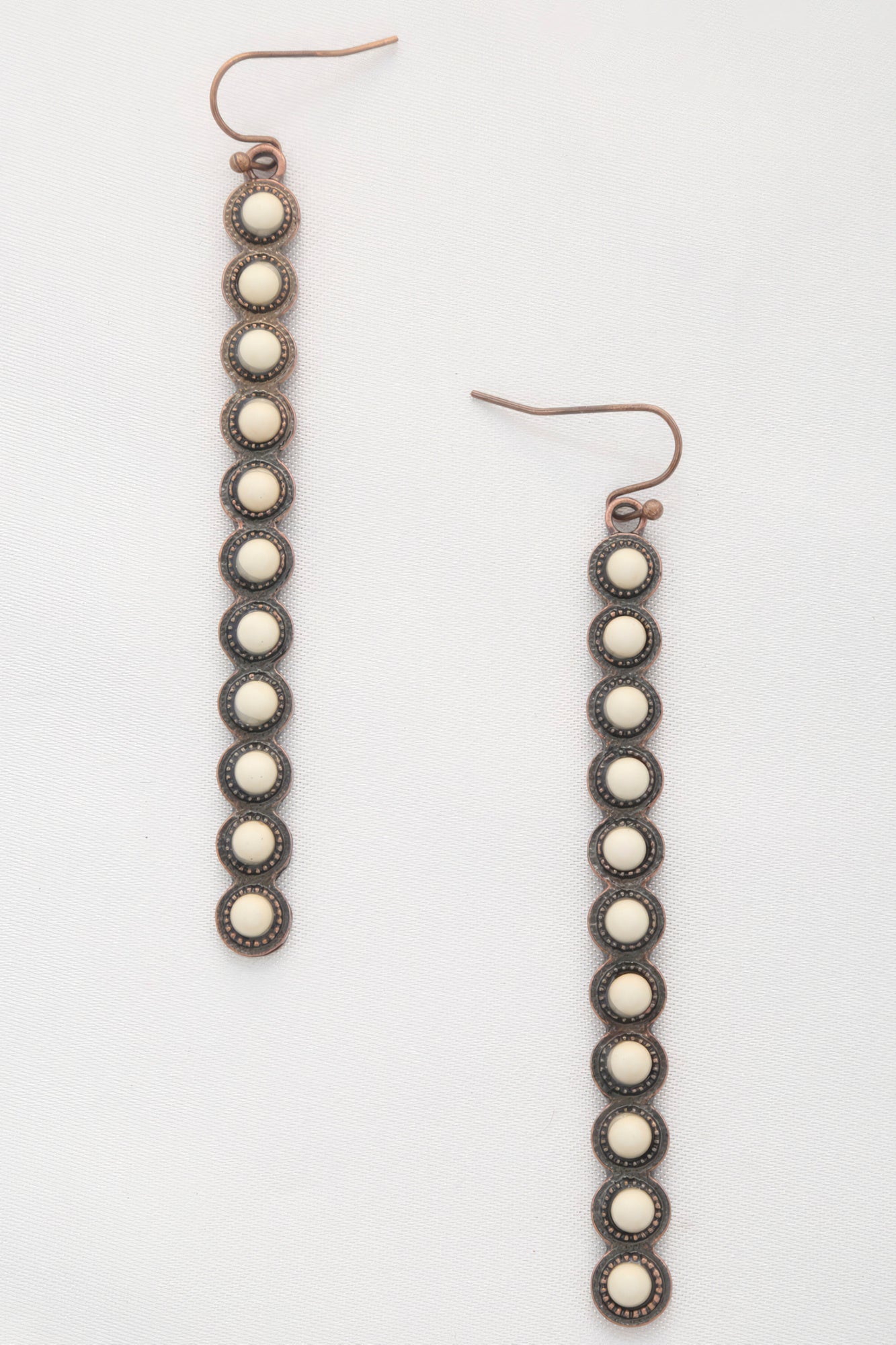 Rodeo Western Round Bead Pattern Metal Dangle Earring - PureLove Designs LLC