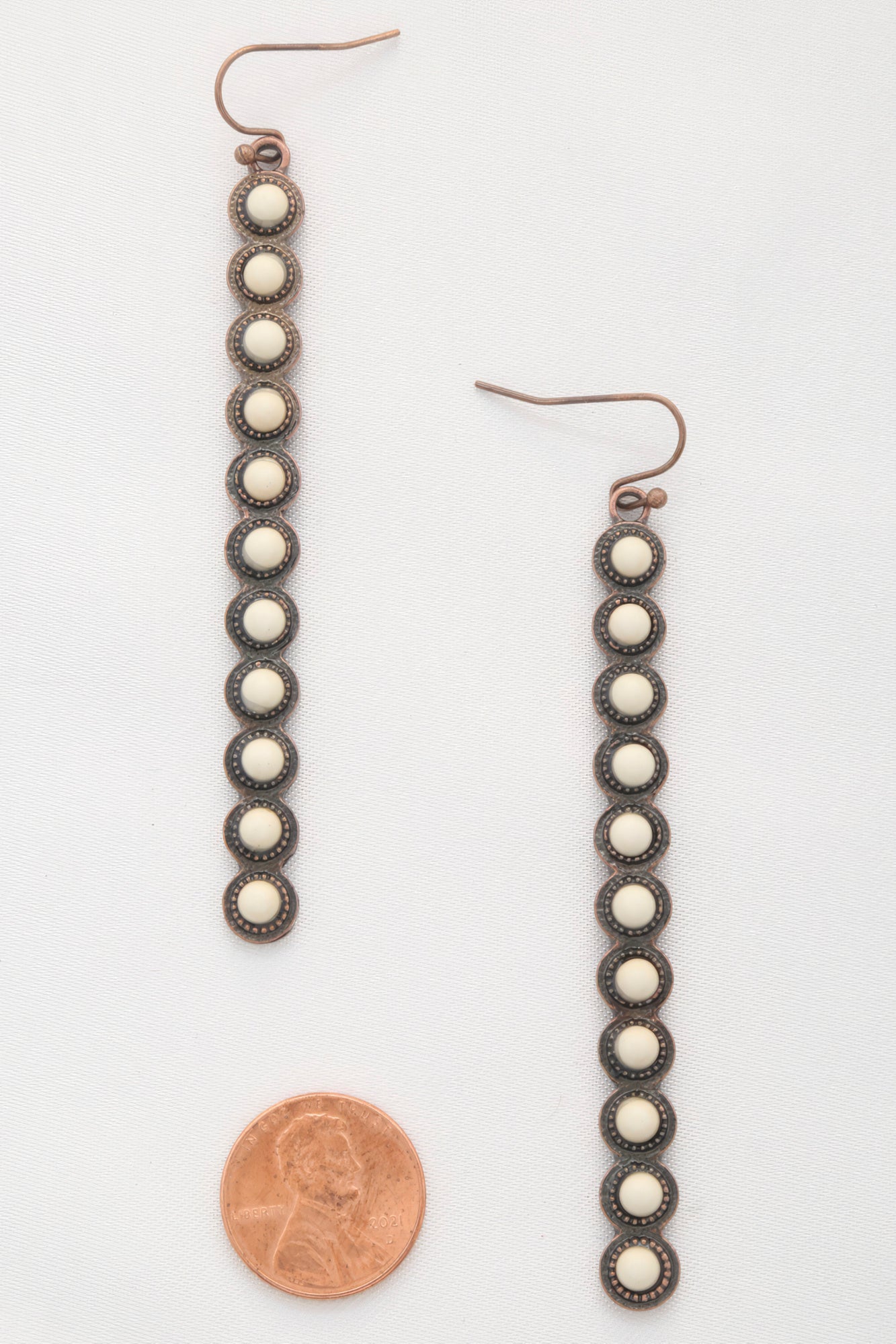 Rodeo Western Round Bead Pattern Metal Dangle Earring - PureLove Designs LLC