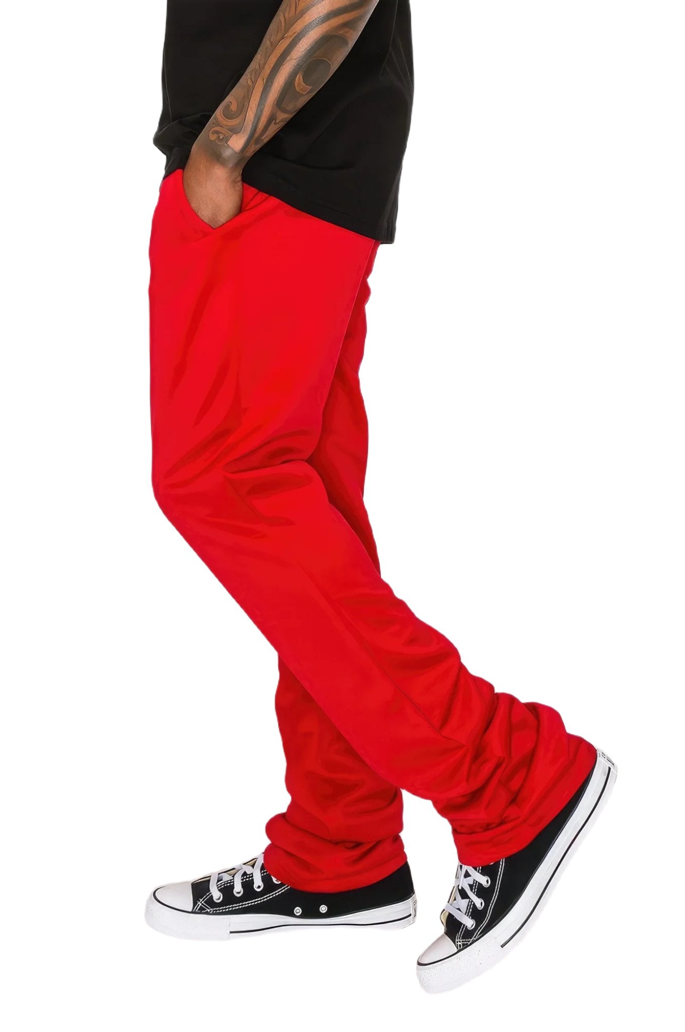 Solid Flare Stacked Track Pants - PureLove Designs LLC
