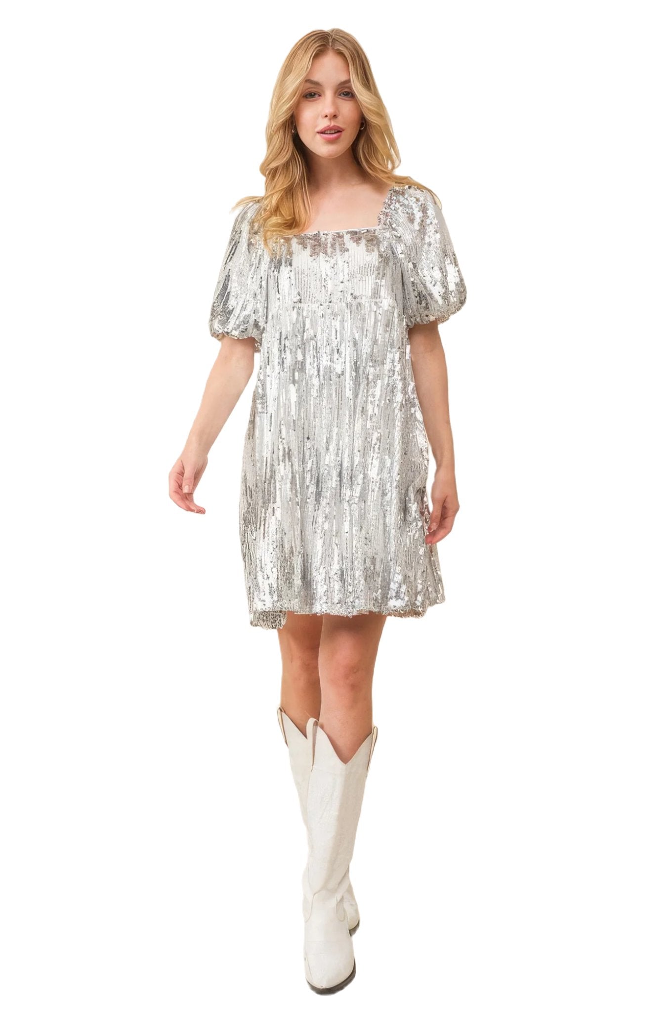 Sequin Babydoll Mini Dress - PureLove Designs LLC