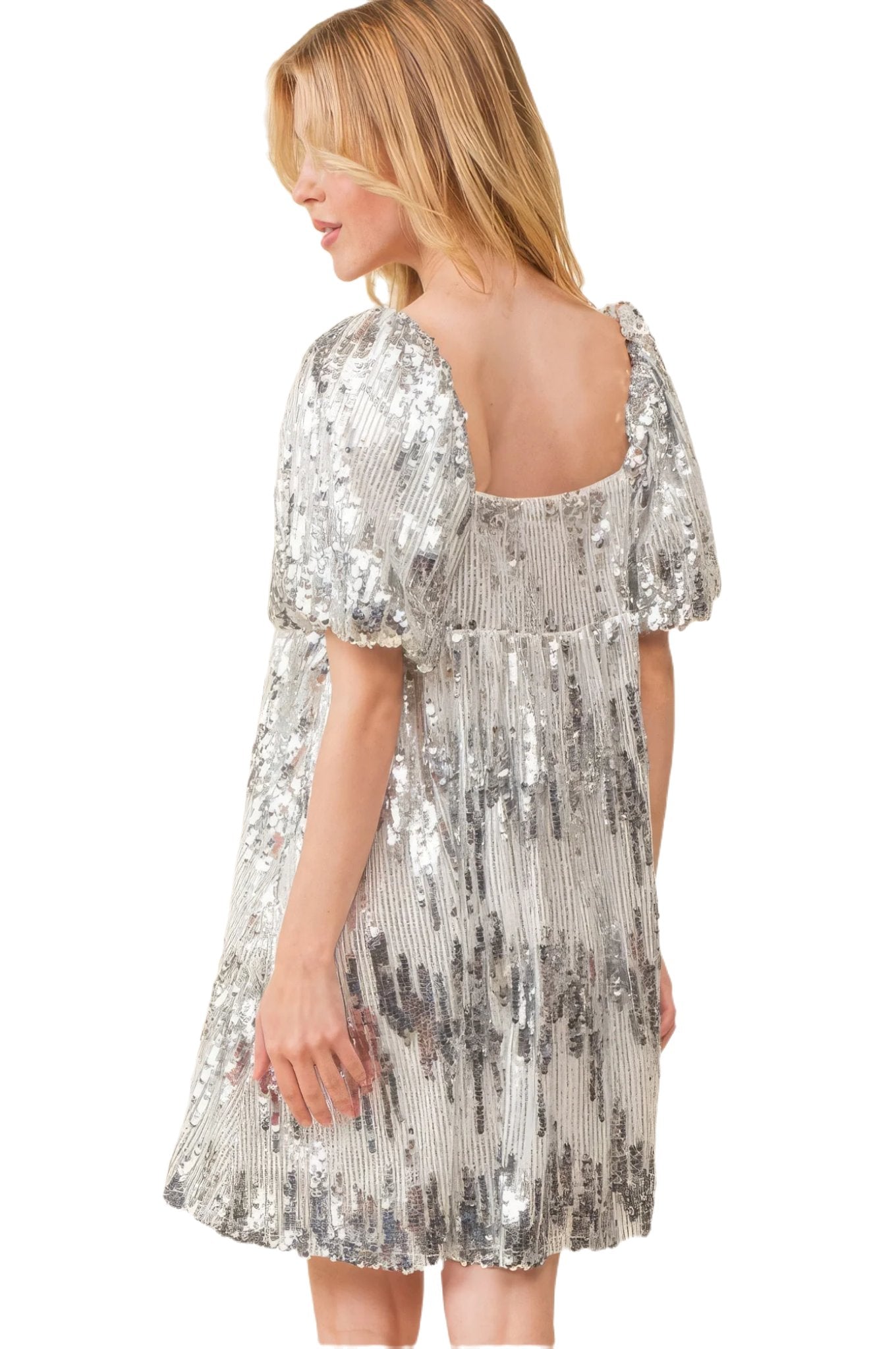 Sequin Babydoll Mini Dress - PureLove Designs LLC
