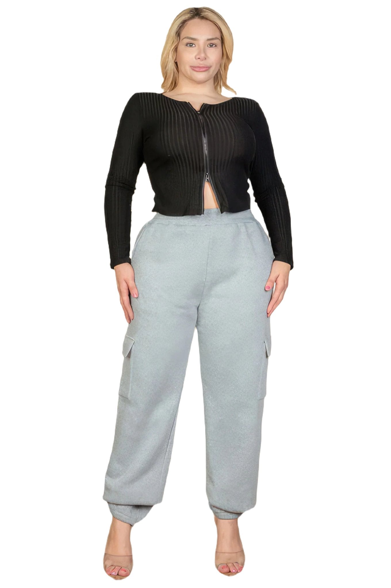 Plus Size Side Pocket Drawstring Waist Sweatpants - PureLove Designs LLC