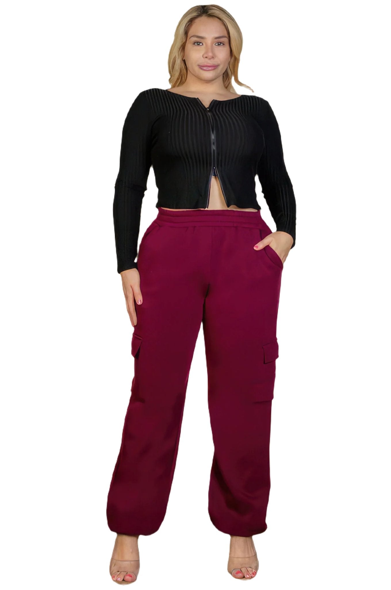 Plus Size Side Pocket Drawstring Waist Sweatpants - PureLove Designs LLC