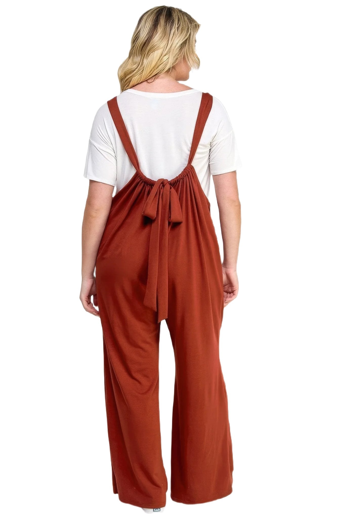 French Terry Wide Leg Jumpsuit Overalls - PureLove Designs LLC