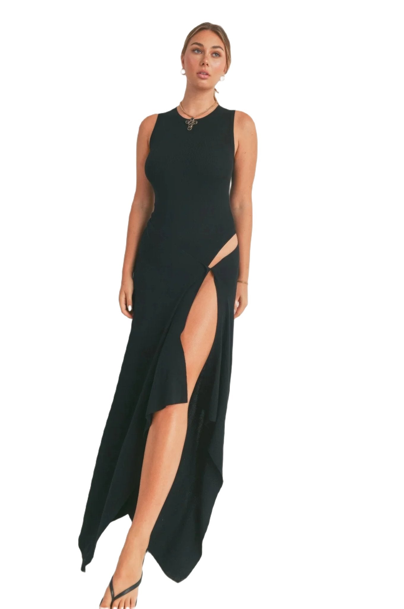 Maxi Dress With Slit - PureLove Designs LLC