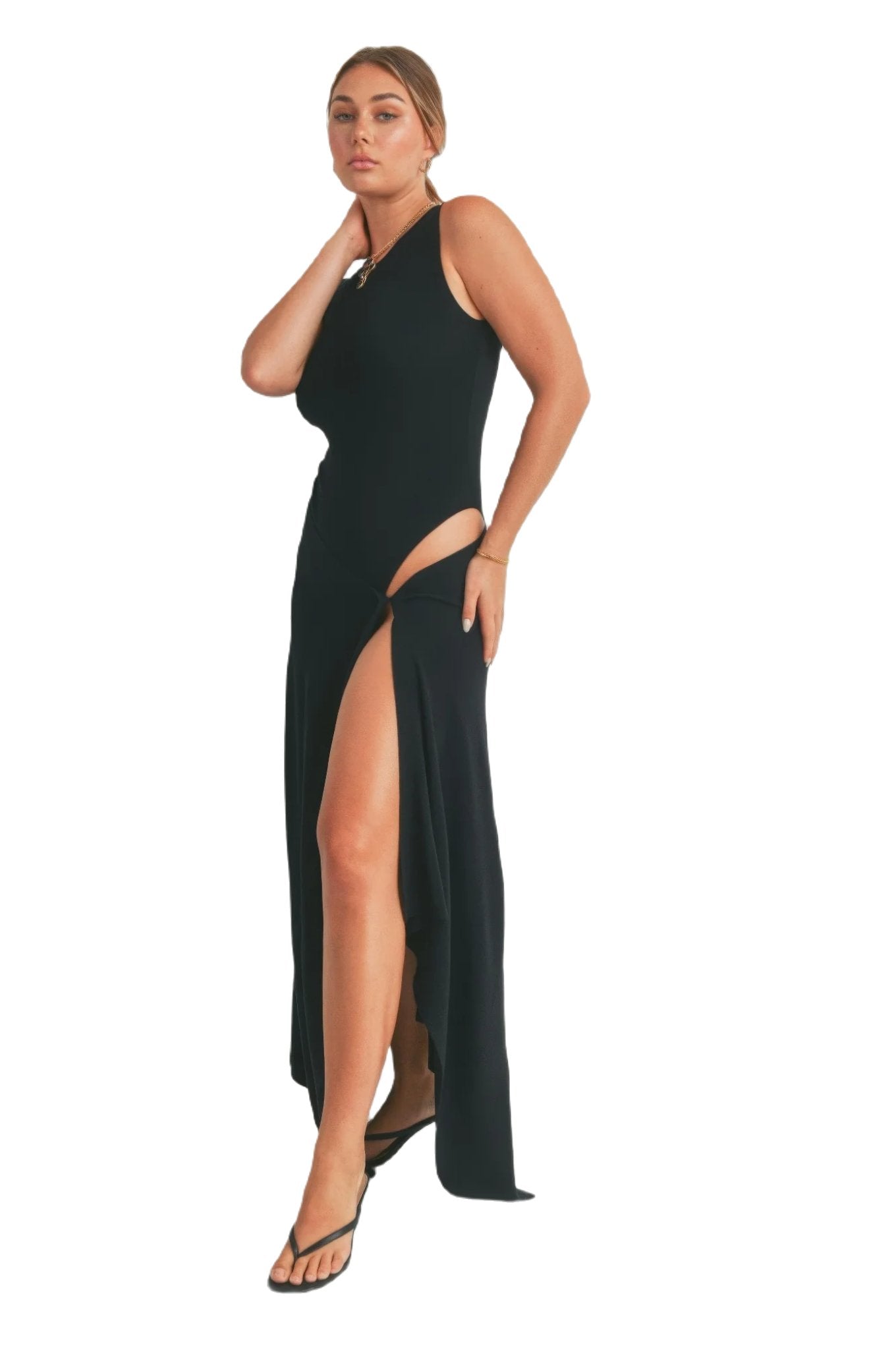 Maxi Dress With Slit - PureLove Designs LLC