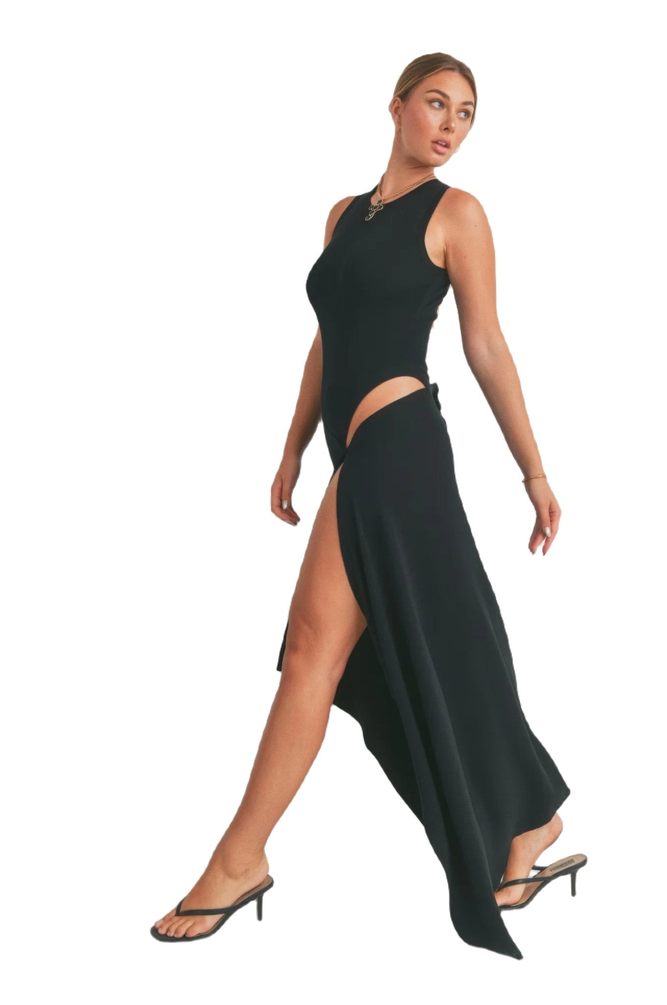 Maxi Dress With Slit - PureLove Designs LLC