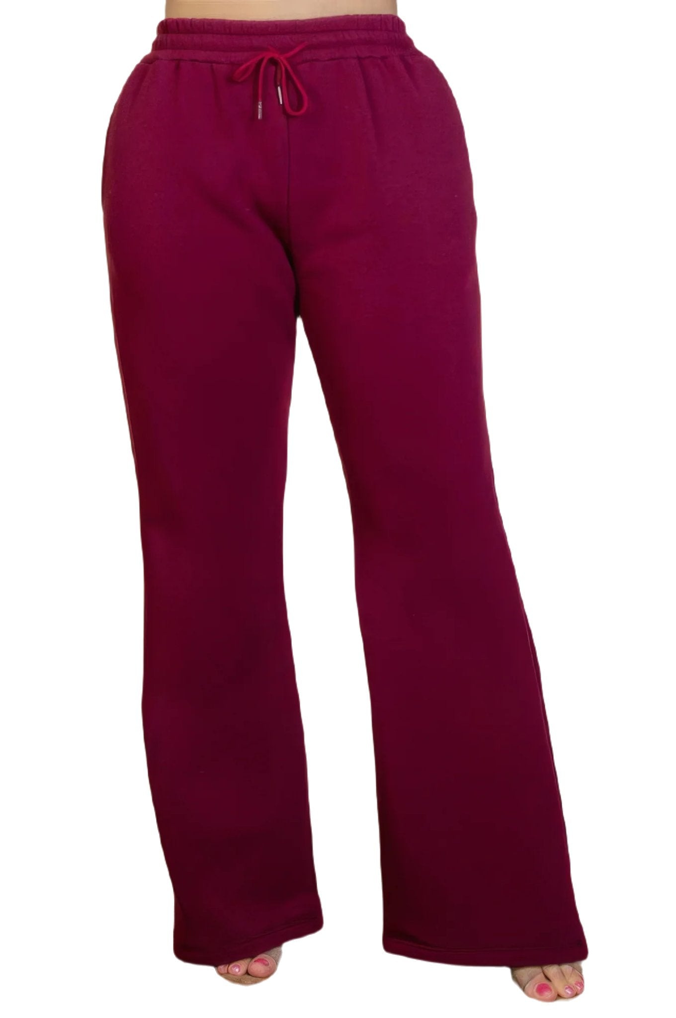 Plus Size Drawstring Waist Slant Pocket Sweatpants - PureLove Designs LLC