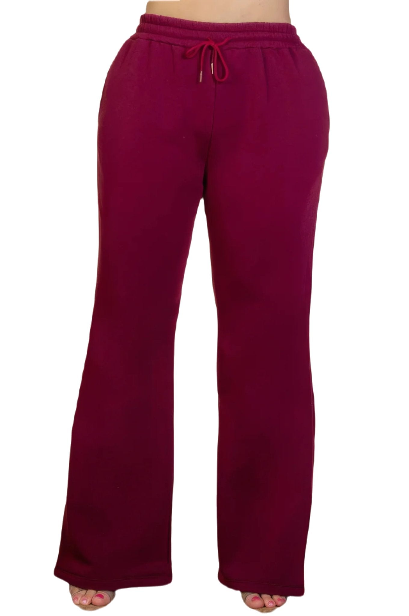 Plus Size Drawstring Waist Slant Pocket Sweatpants - PureLove Designs LLC