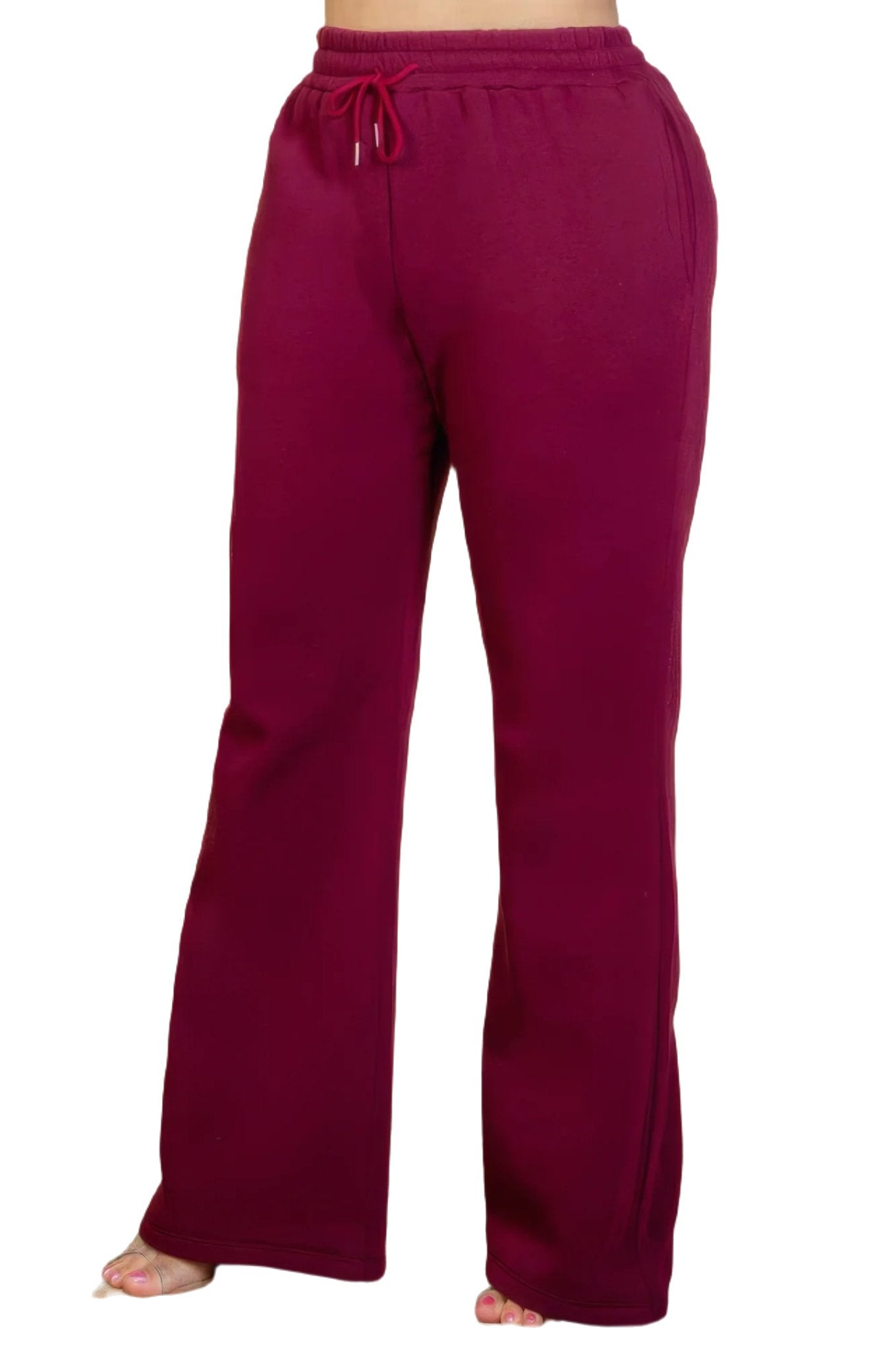 Plus Size Drawstring Waist Slant Pocket Sweatpants - PureLove Designs LLC