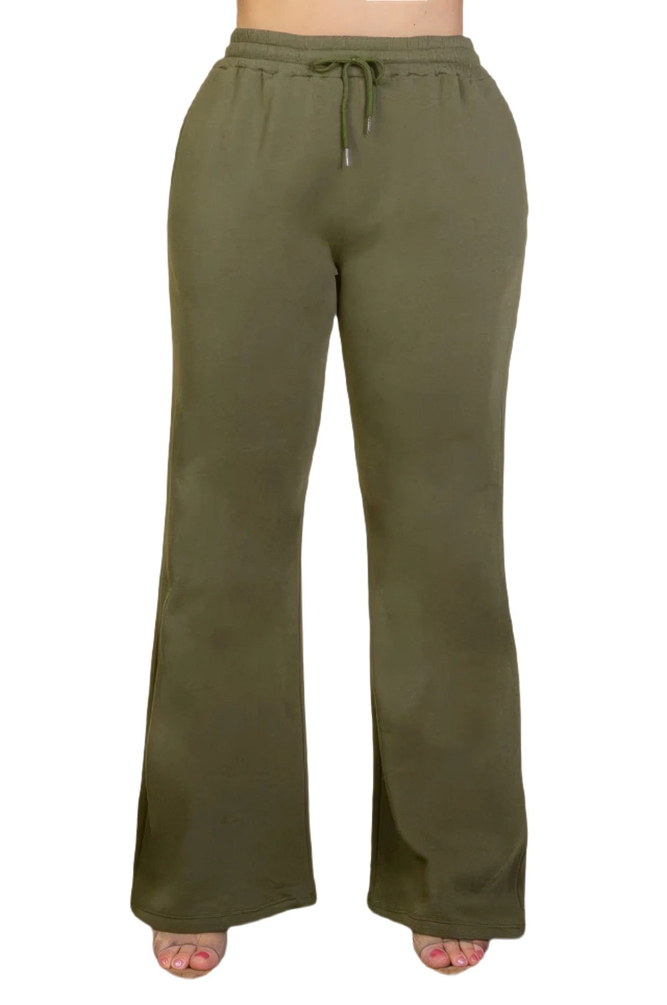 Plus Size Drawstring Waist Slant Pocket Sweatpants - PureLove Designs LLC