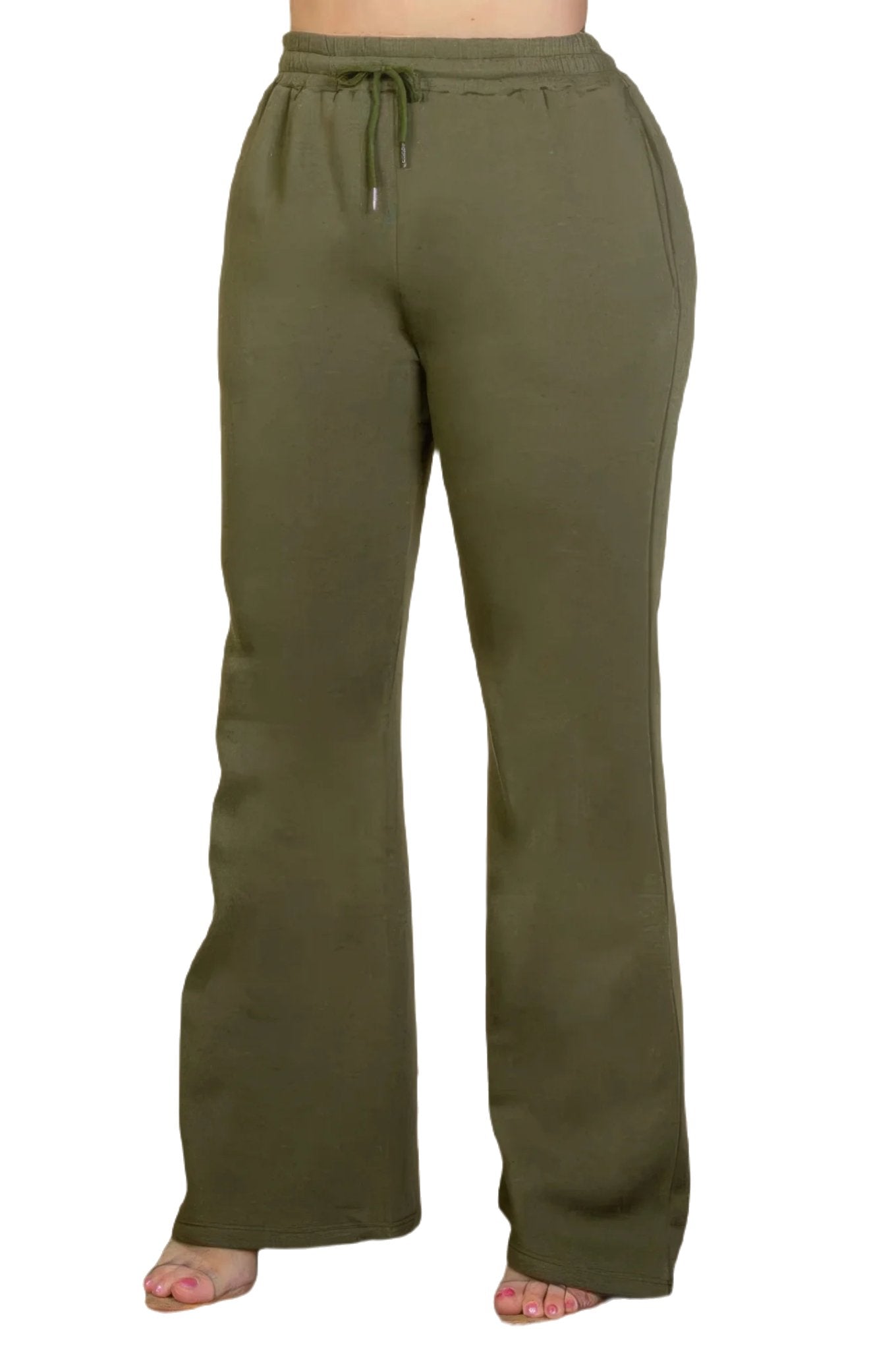 Plus Size Drawstring Waist Slant Pocket Sweatpants - PureLove Designs LLC