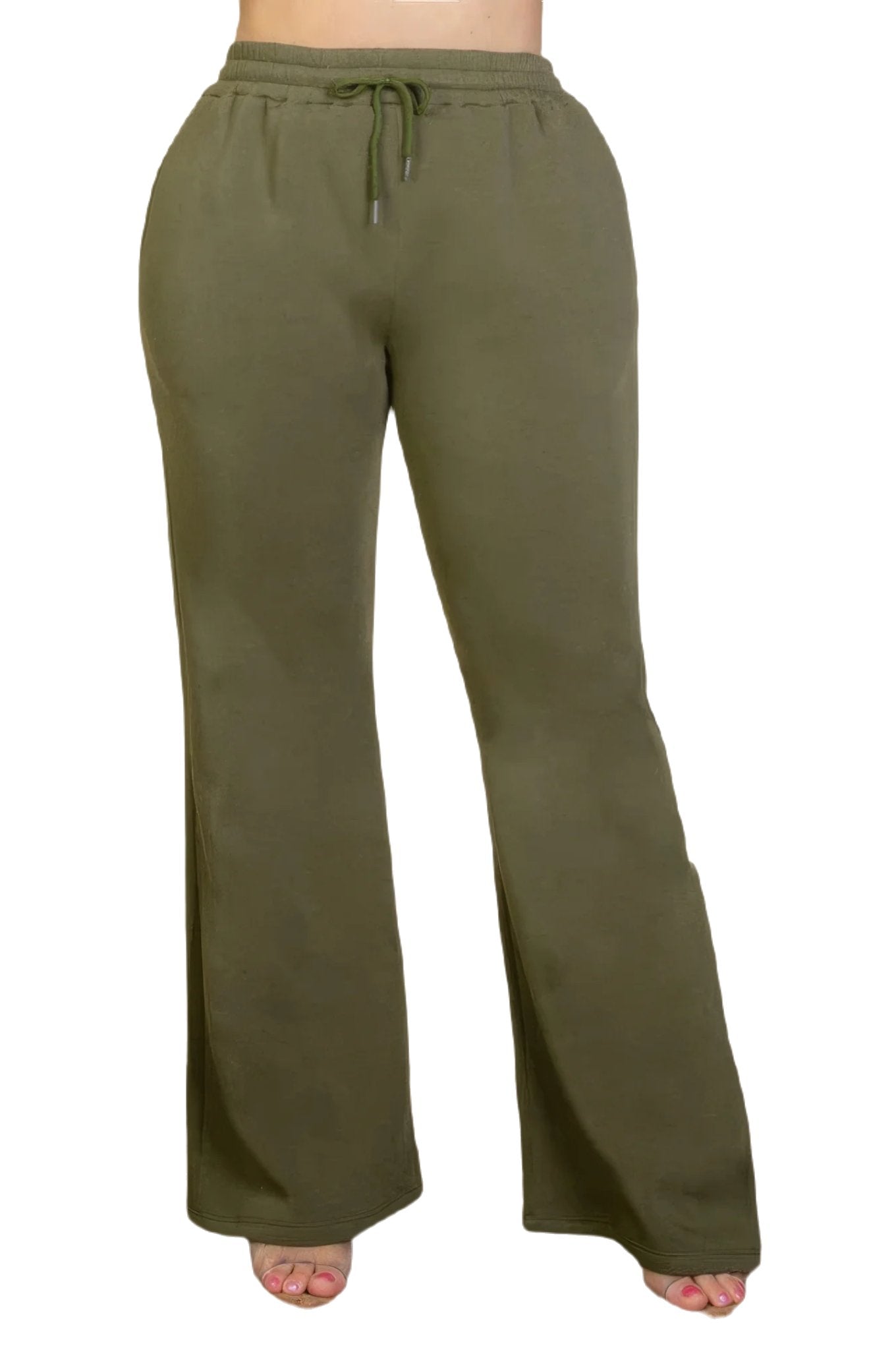 Plus Size Drawstring Waist Slant Pocket Sweatpants - PureLove Designs LLC