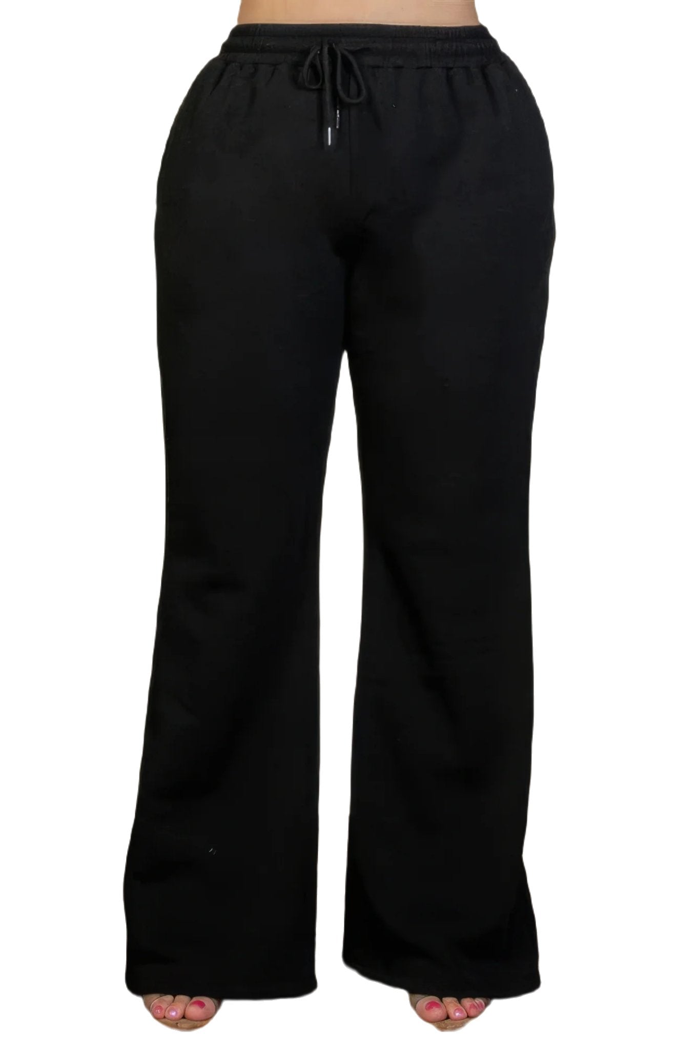 Plus Size Drawstring Waist Slant Pocket Sweatpants - PureLove Designs LLC