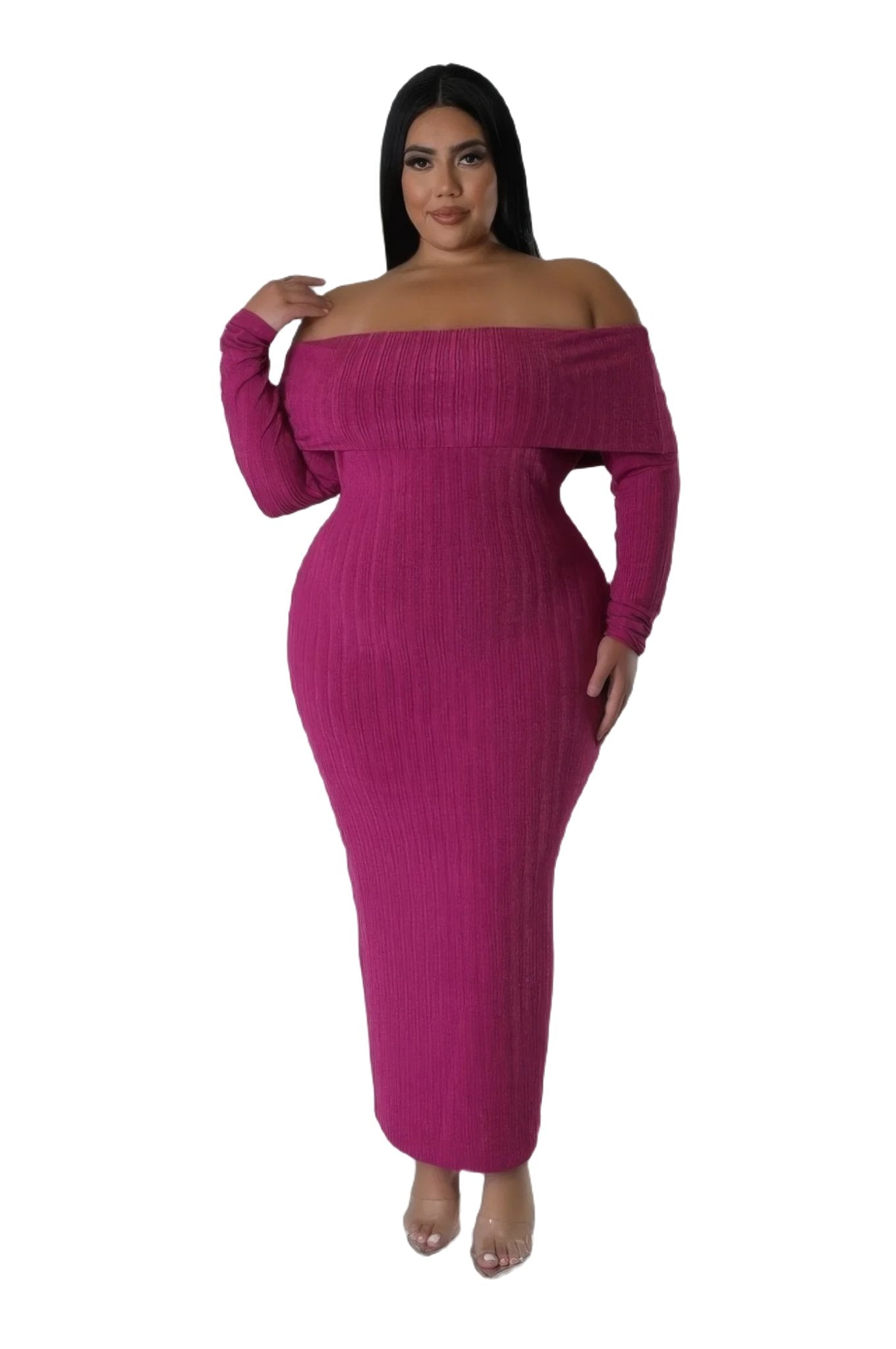 Off Shoulders Stretch Dress - PureLove Designs LLC