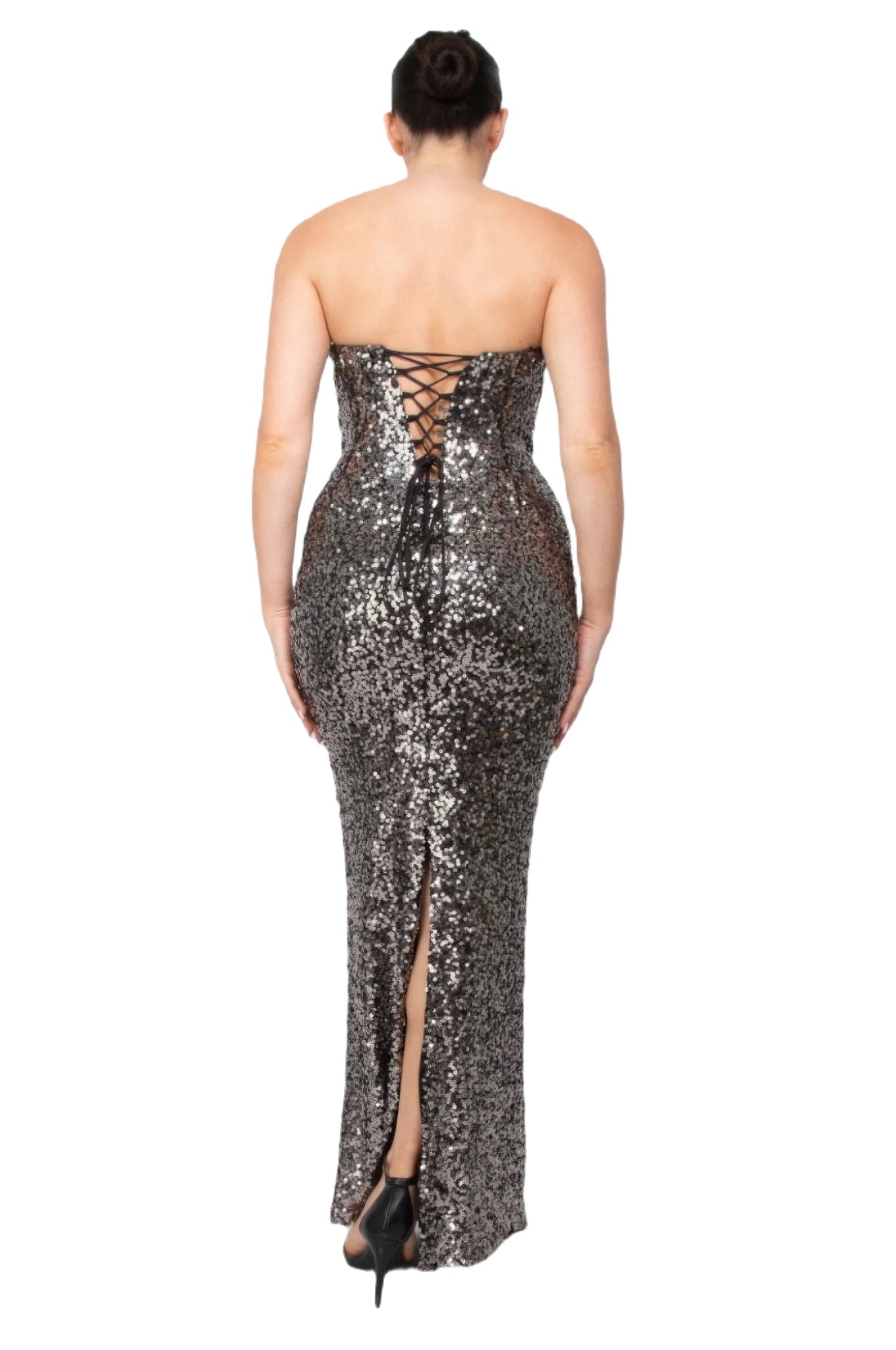 Sequin V-bar Crisscross Tube Dress - PureLove Designs LLC