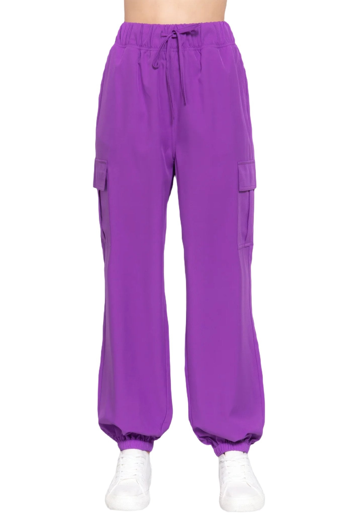 Light Weight Stretch Woven Cargo Jogger Pants - PureLove Designs LLC