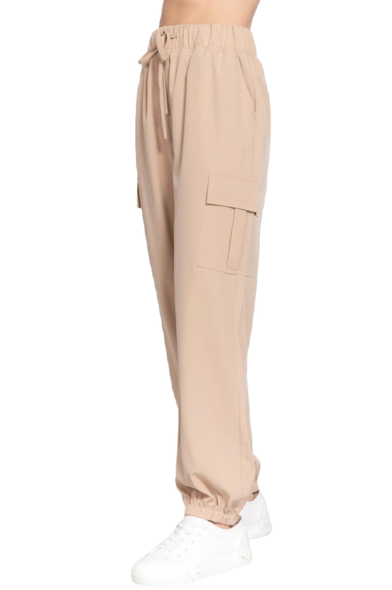 Light Weight Stretch Woven Cargo Jogger Pants - PureLove Designs LLC