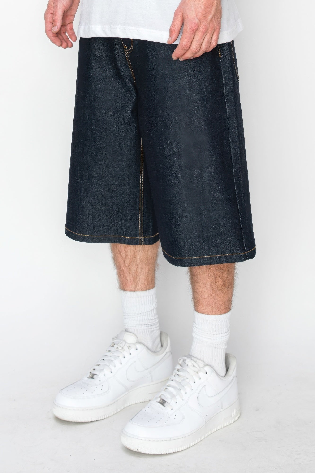 Baggy Fit Raw Denim Shorts - PureLove Designs LLC