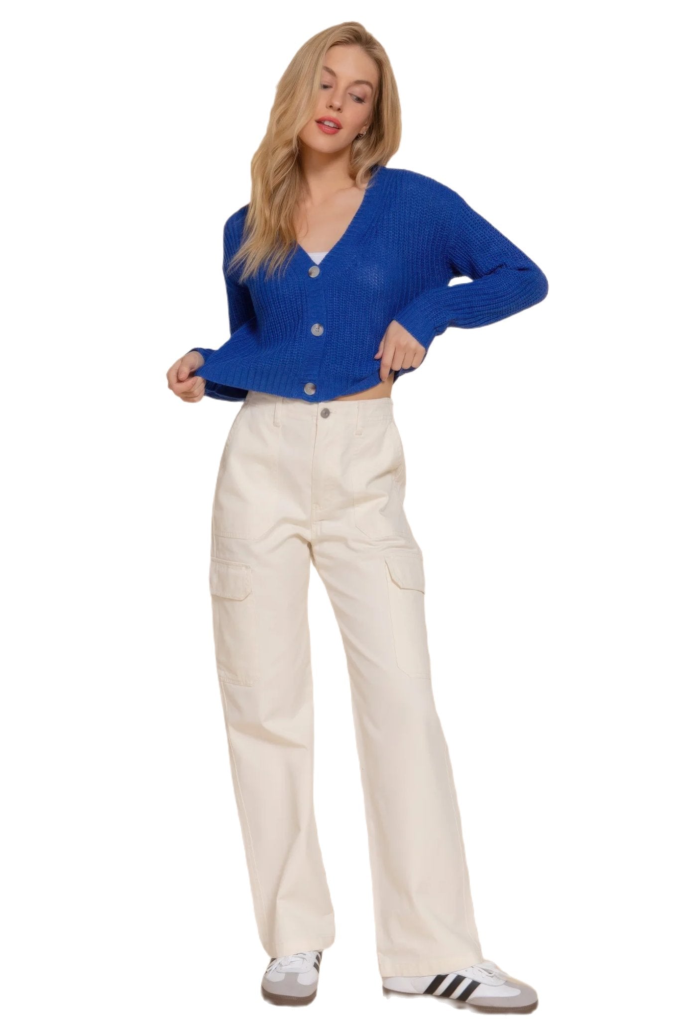 Long slv v-neck sweater cardigan - PureLove Designs LLC