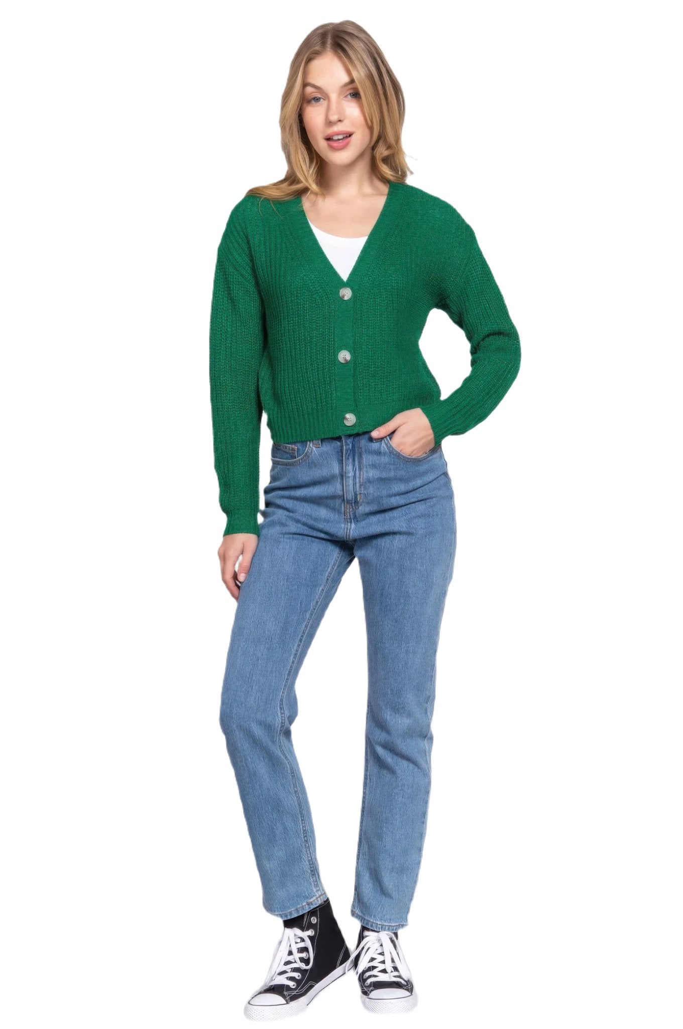 Long slv v-neck sweater cardigan - PureLove Designs LLC