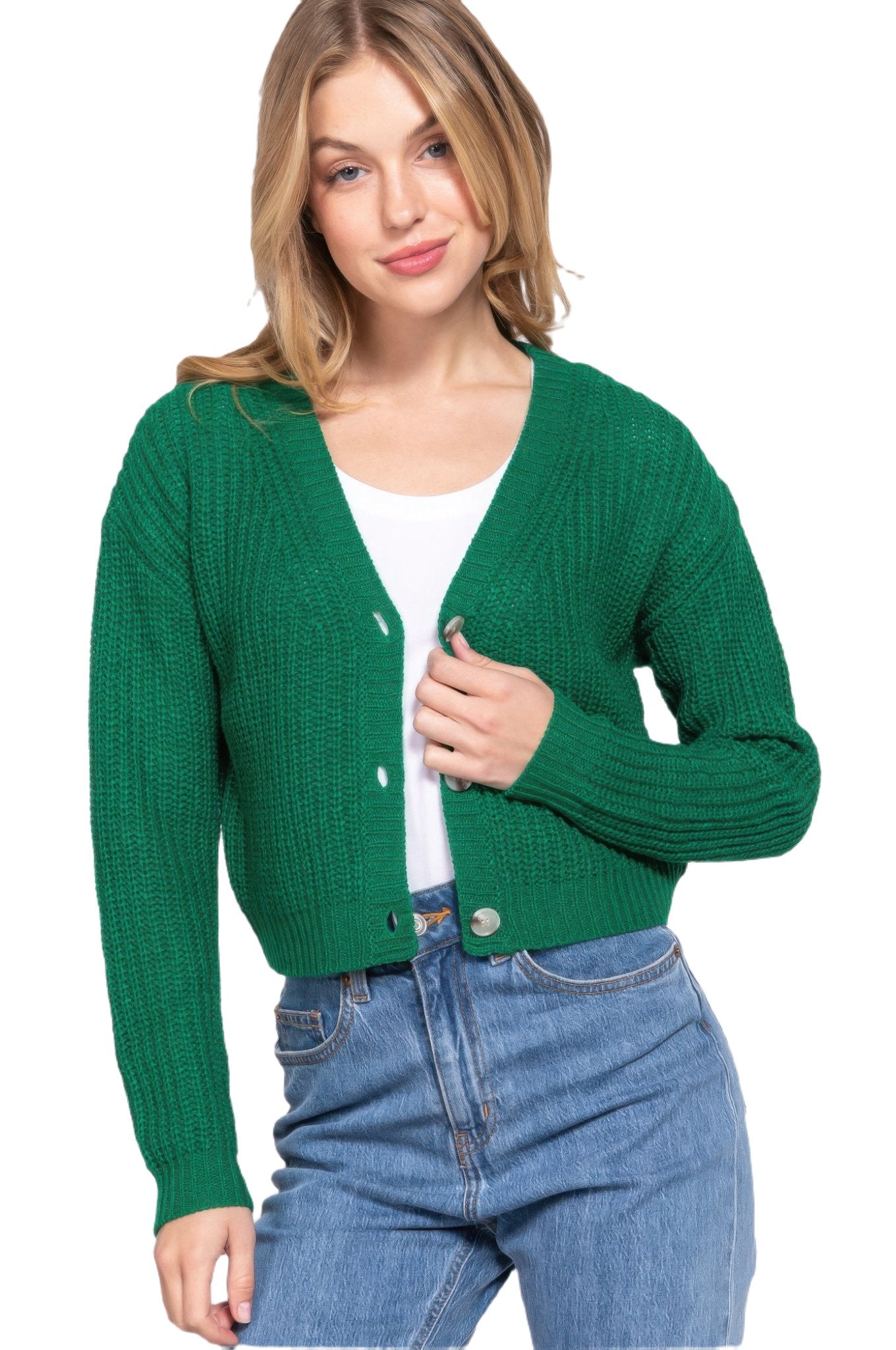 Long slv v-neck sweater cardigan - PureLove Designs LLC