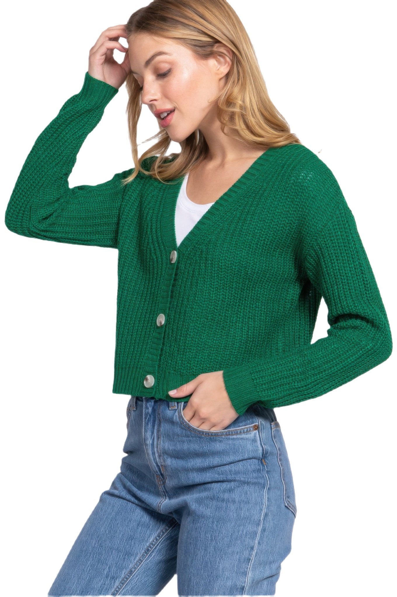 Long slv v-neck sweater cardigan - PureLove Designs LLC