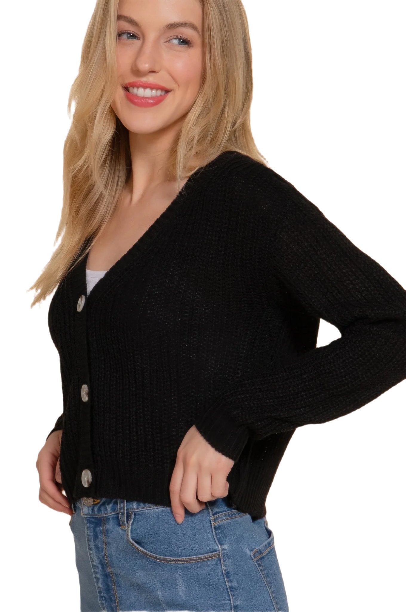 Long slv v-neck sweater cardigan - PureLove Designs LLC
