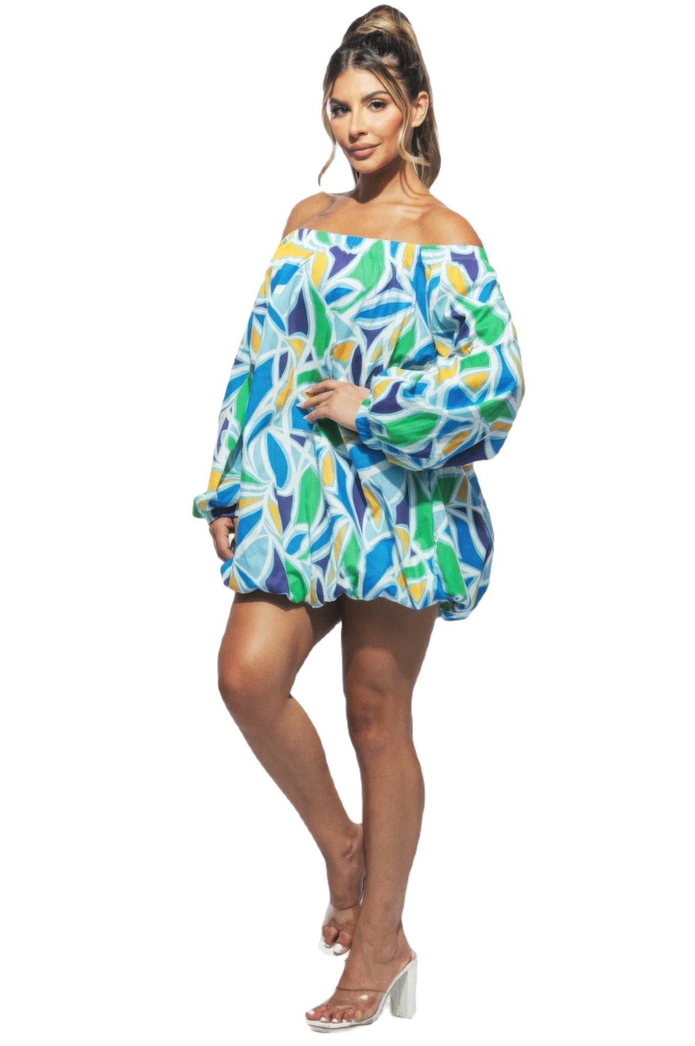 Off Shoulder Bubble Dress - PureLove Designs LLC