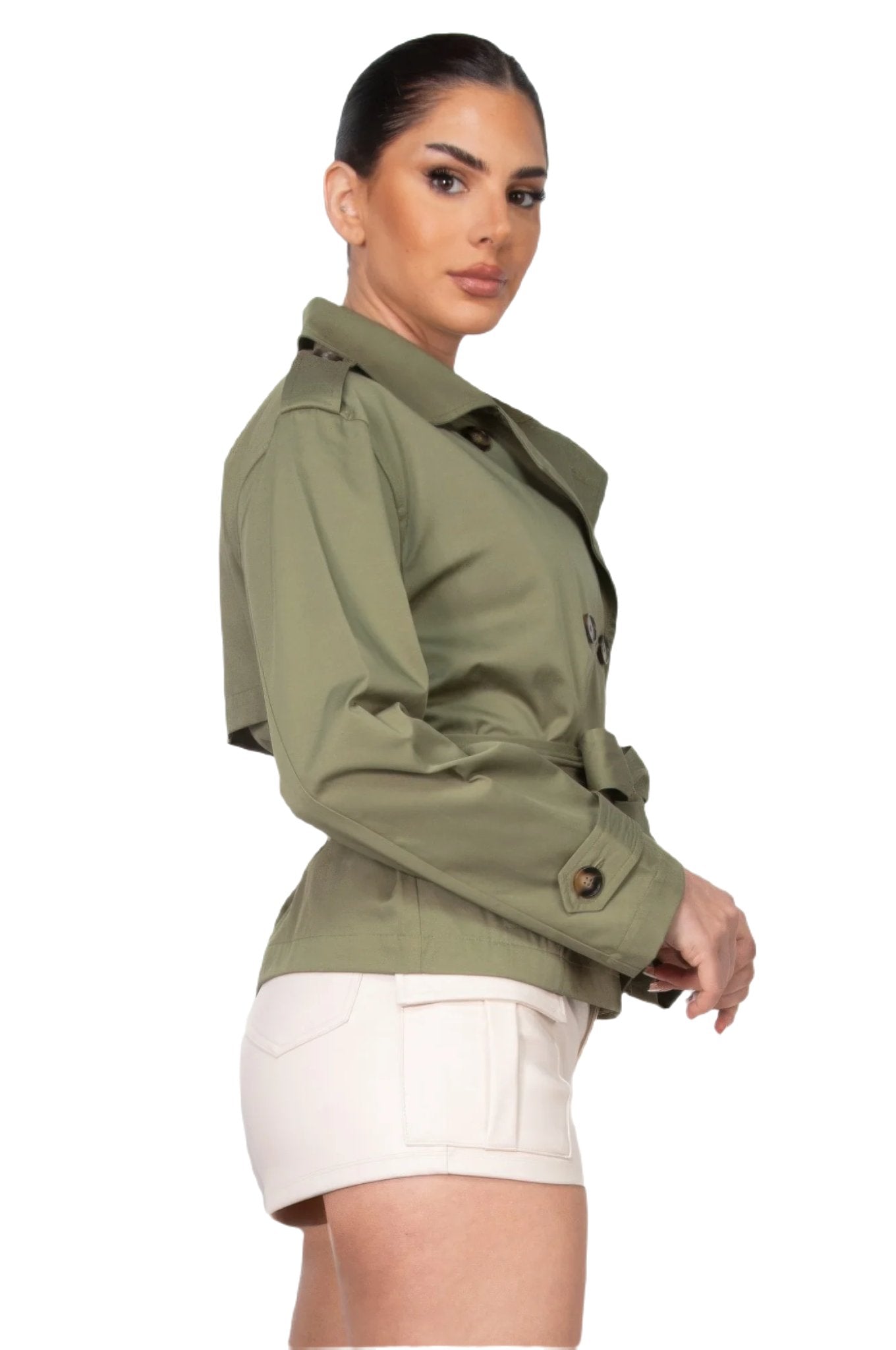 Double-breasted Waist-tie Trench Coat - PureLove Designs LLC